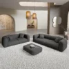 Strukturstoff 3-2-Sitzer Sofa Set Belio