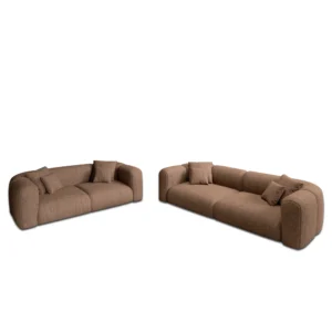 Strukturstoff 3-2-Sitzer Sofa Set Belio