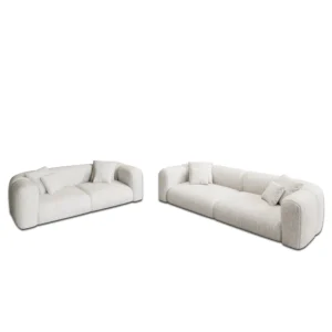 Strukturstoff 3-2-Sitzer Sofa Set Belio