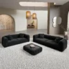 Samtstoff 3-2-Sitzer Sofa Set Belio