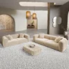 Samtstoff 3-2-Sitzer Sofa Set Belio