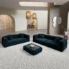Samtstoff 3-2-Sitzer Sofa Set Belio