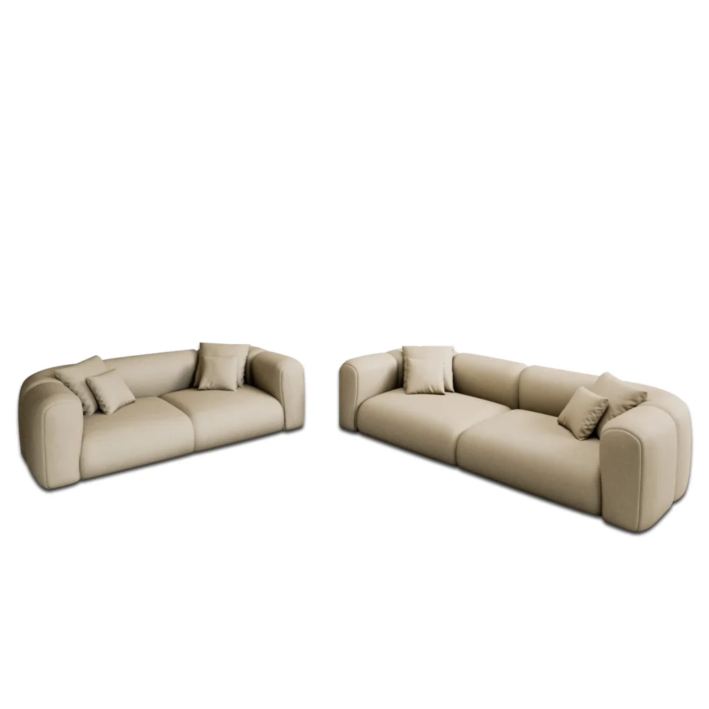 Echtleder 3-2-Sitzer Sofa Set Belio