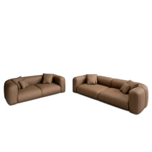 Echtleder 3-2-Sitzer Sofa Set Belio