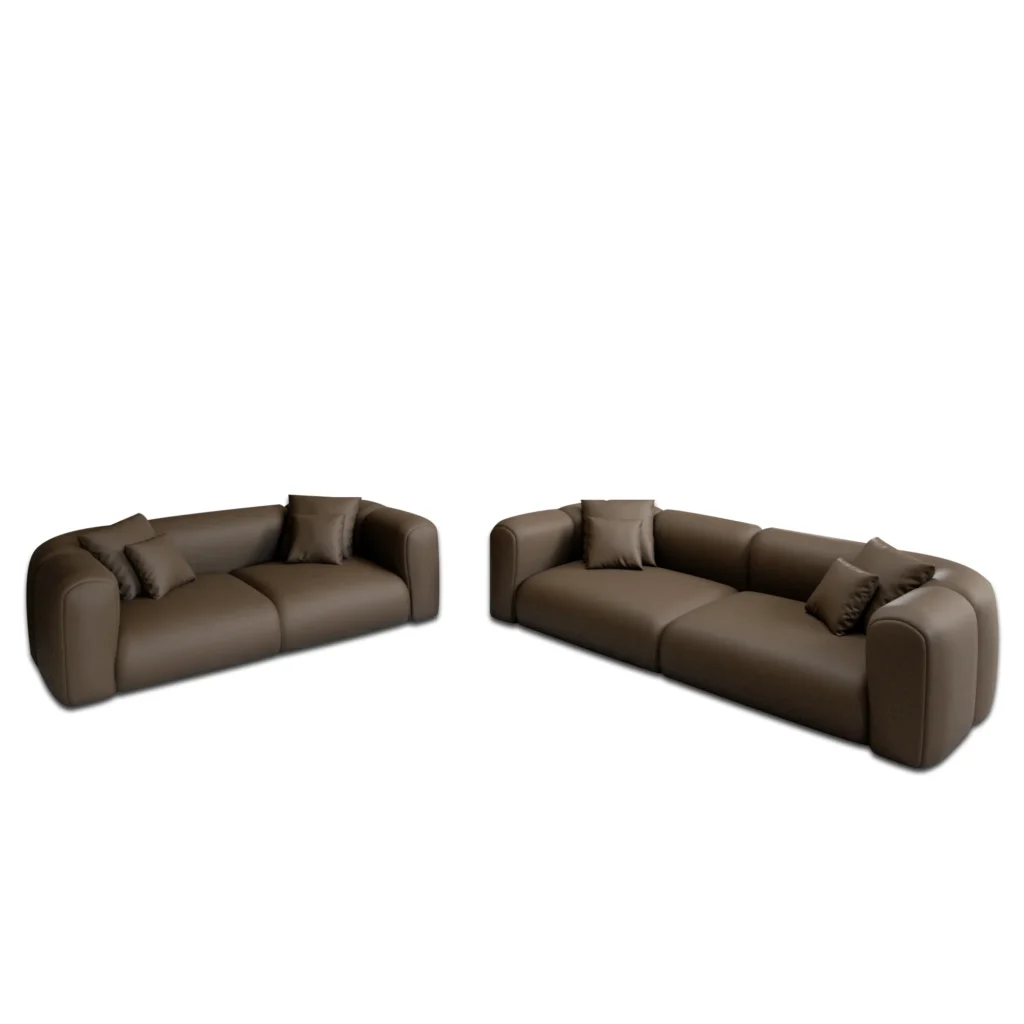 Echtleder 3-2-Sitzer Sofa Set Belio