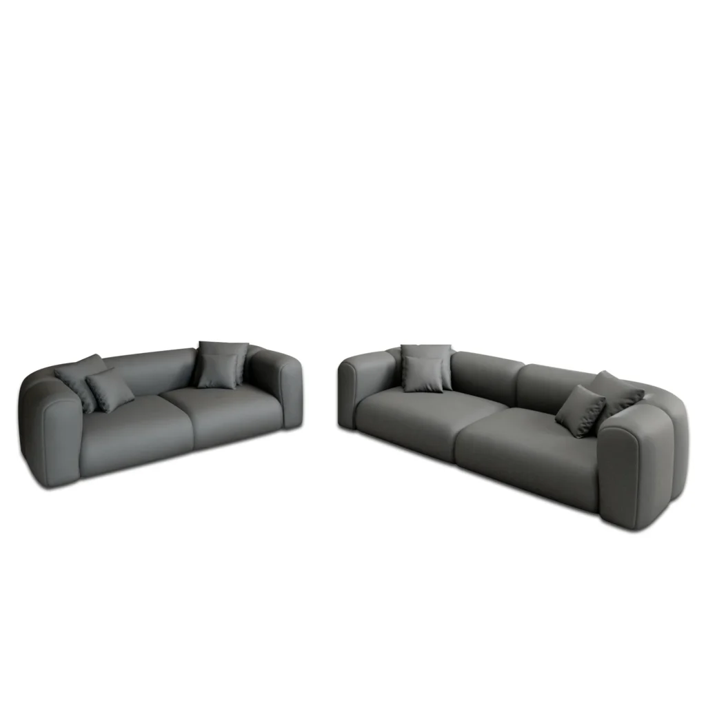 Echtleder 3-2-Sitzer Sofa Set Belio