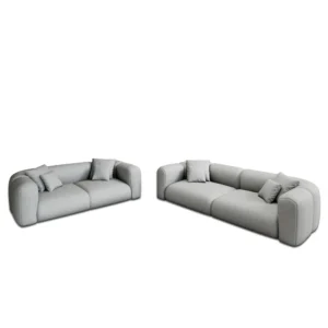 Echtleder 3-2-Sitzer Sofa Set Belio