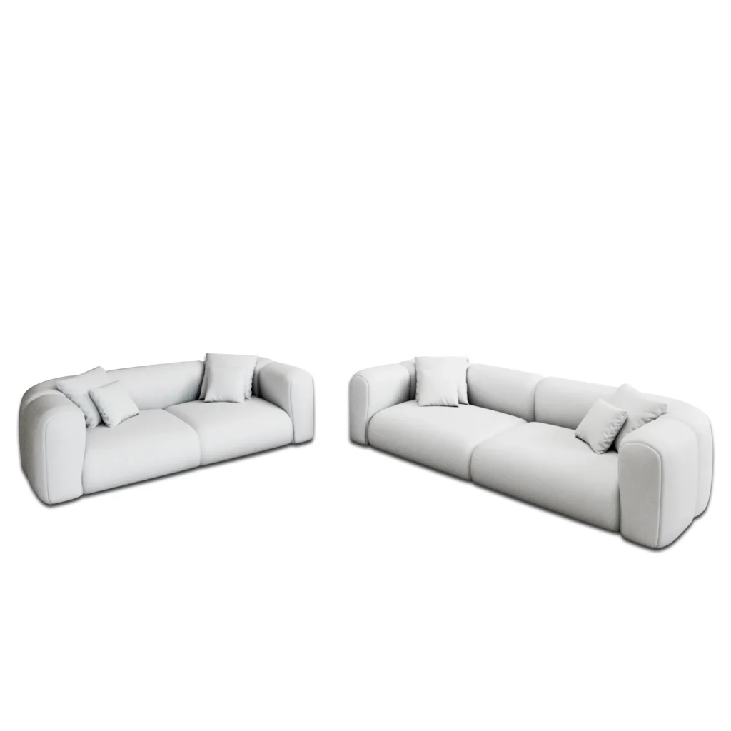 Echtleder 3-2-Sitzer Sofa Set Belio