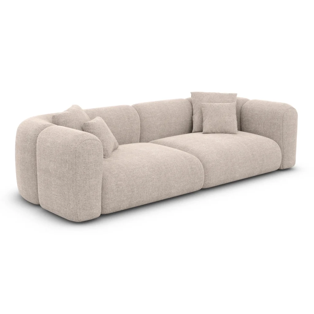 Strukturstoff 3-Sitzer Couch Belio