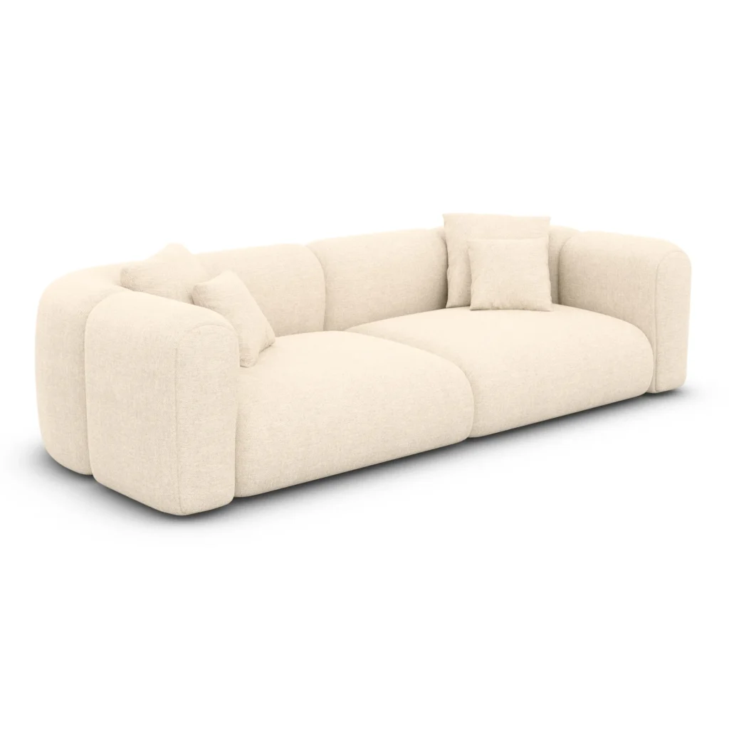 Strukturstoff 3-Sitzer Couch Belio