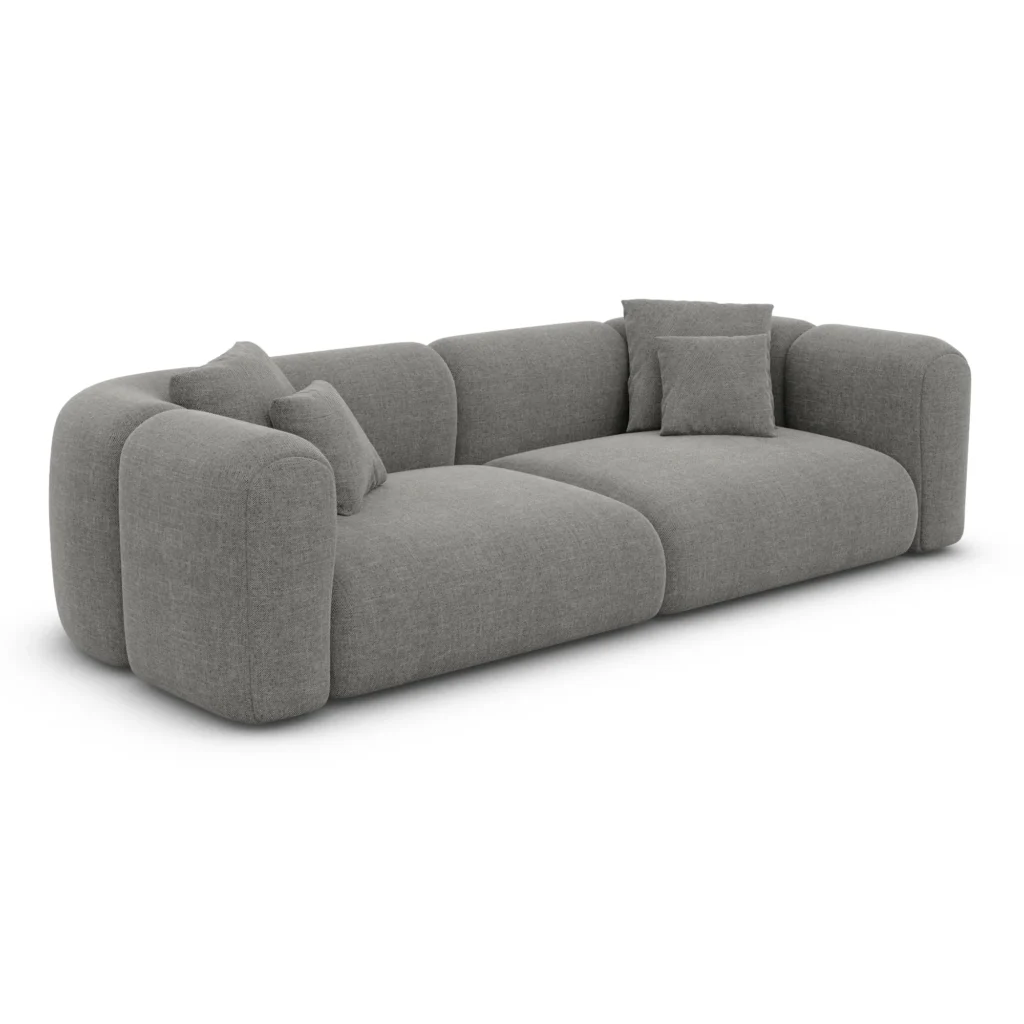 Strukturstoff 3-Sitzer Couch Belio