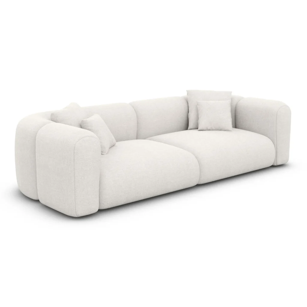 Strukturstoff 3-Sitzer Couch Belio