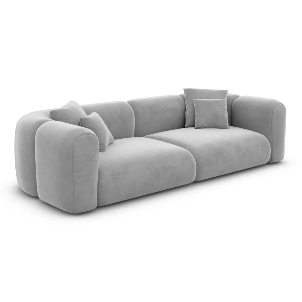 Samtstoff 3-Sitzer Couch Belio
