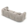 Samtstoff 3-Sitzer Couch Belio