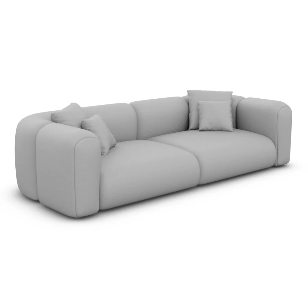Echtleder 3-Sitzer Couch Belio