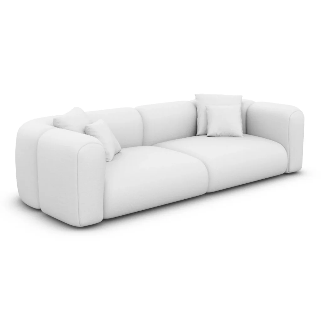 Echtleder 3-Sitzer Couch Belio
