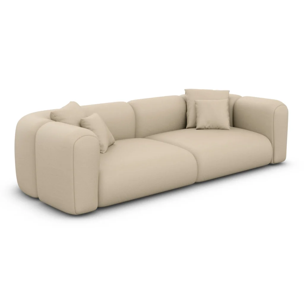 Kunstleder 3-Sitzer Couch Belio