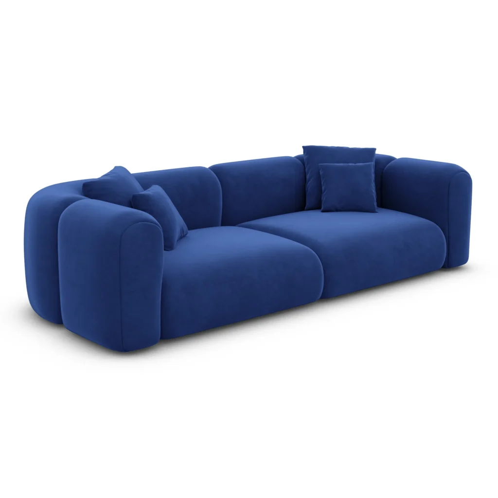 Samtstoff 4-Sitzer Couch Belio