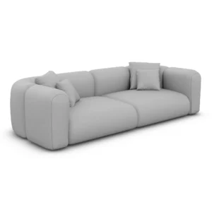 Kunstleder 4-Sitzer Couch Belio – Light-grey