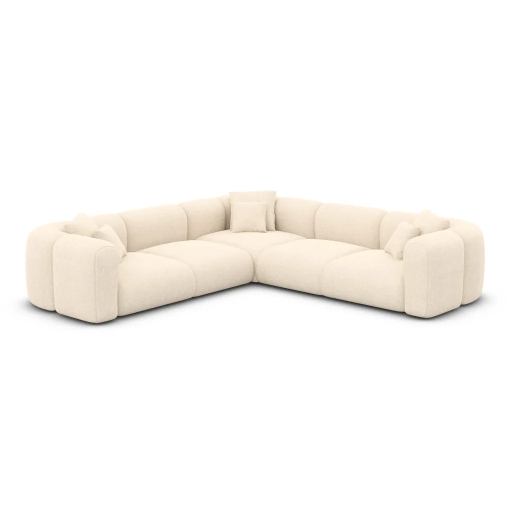 Strukturstoff Ecksofa Belio