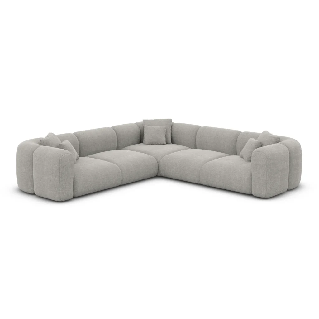 Strukturstoff Ecksofa Belio
