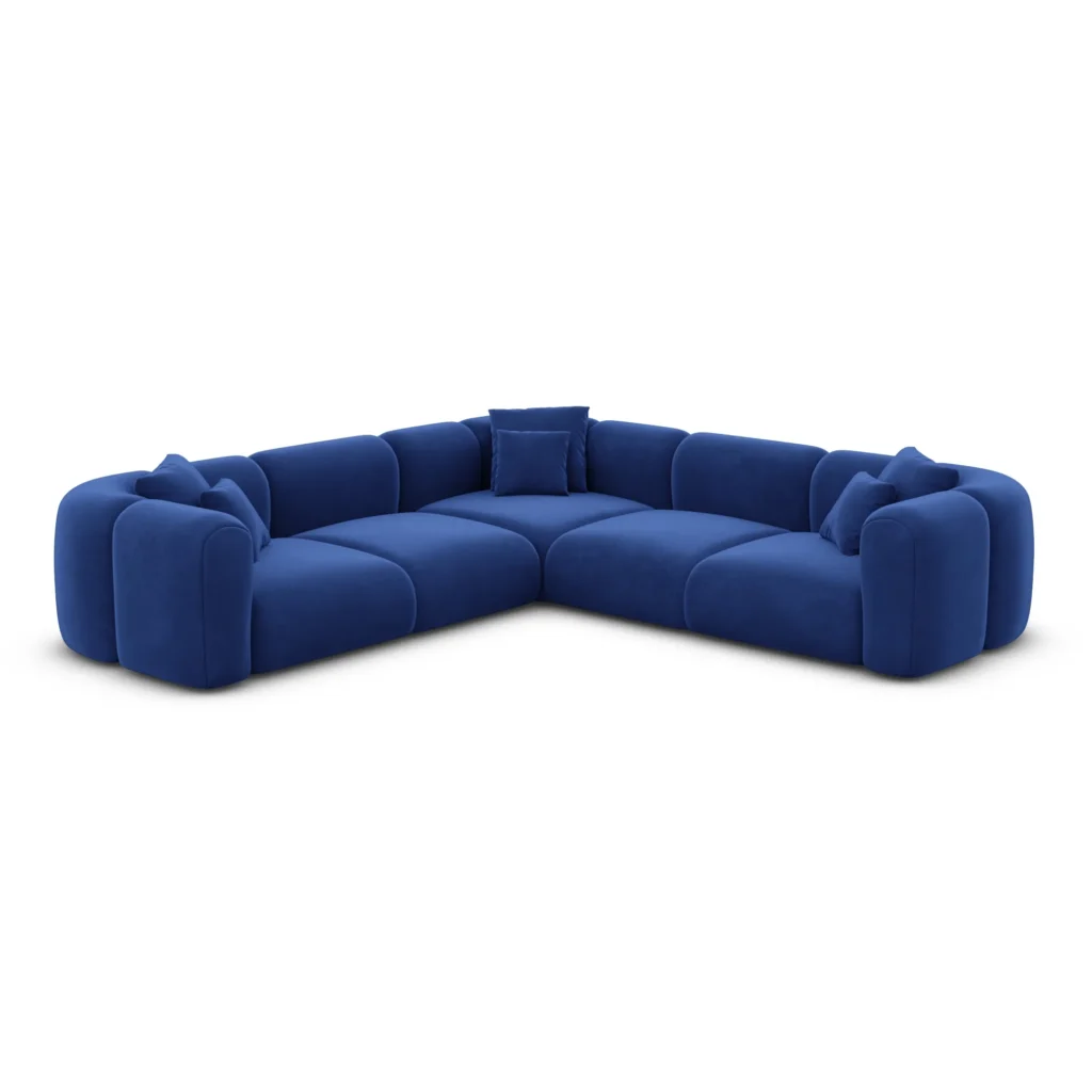 Samtstoff Ecksofa Belio