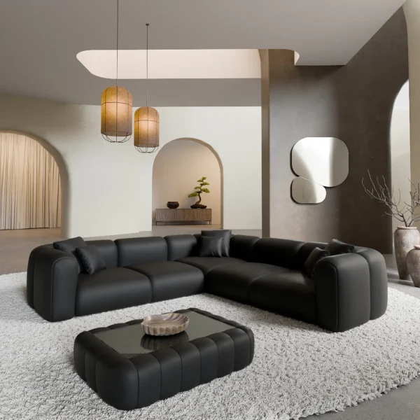 Echtleder Ecksofa Belio