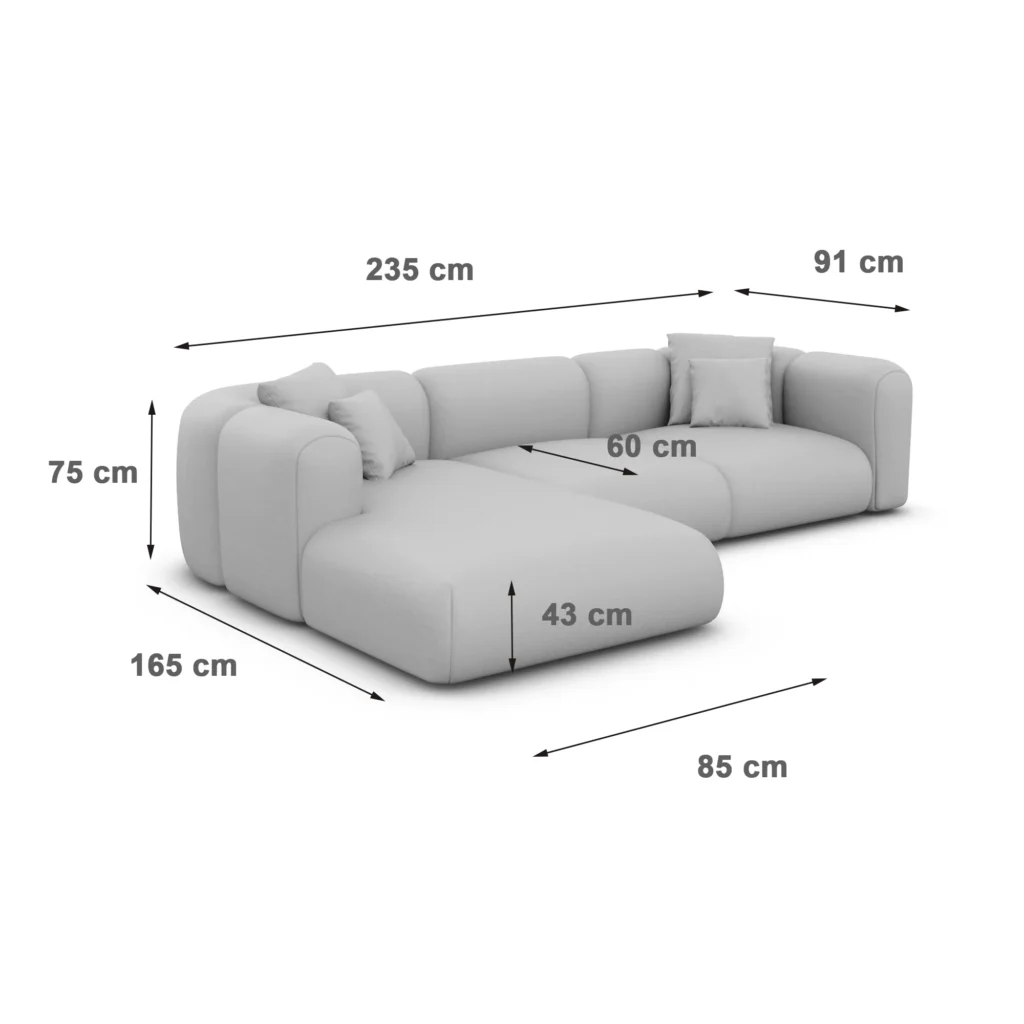 Echtleder L-Form Sofa Belio