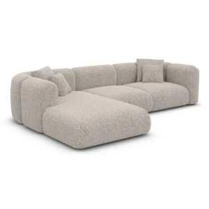 Bouclé L-Form Sofa Belio