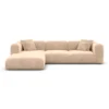 Samtstoff L-Form Sofa Belio
