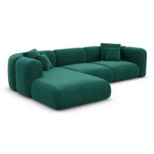 Samtstoff L-Form Sofa Belio