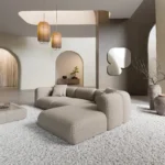 Bouclé L-Form Sofa Belio