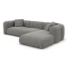 Strukturstoff L-Form Sofa Belio