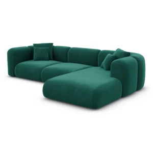 Samtstoff L-Form Sofa Belio