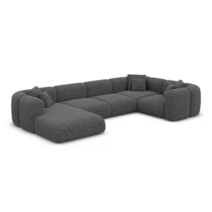 Bouclé U-Form XL Wohnlandschaft Belio