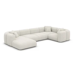 Bouclé U-Form XL Wohnlandschaft Belio