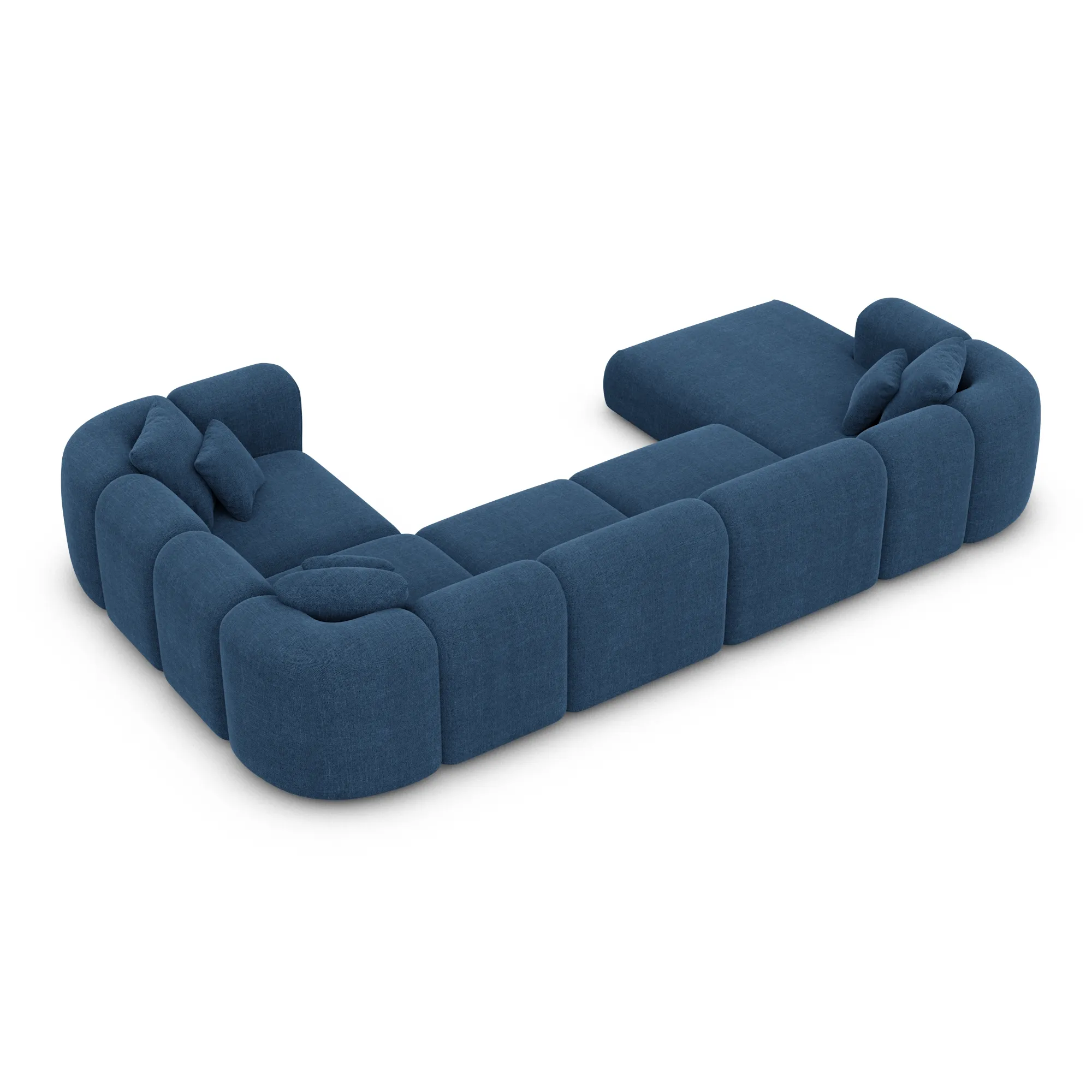Strukturstoff U-Form XL Wohnlandschaft Belio – Bild 29