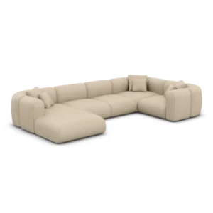 Kunstleder U-Form XL Wohnlandschaft Belio