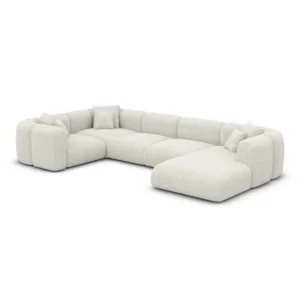 Bouclé U-Form XL Wohnlandschaft Belio