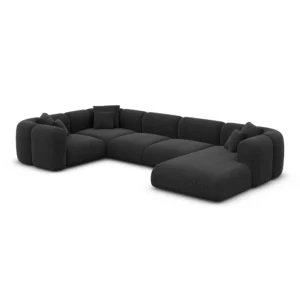 Strukturstoff U-Form XL Wohnlandschaft Belio
