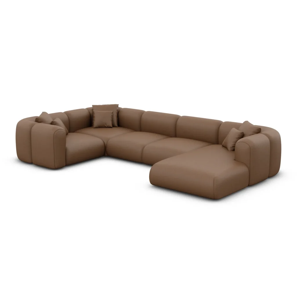 Kunstleder U-Form XL Wohnlandschaft Belio
