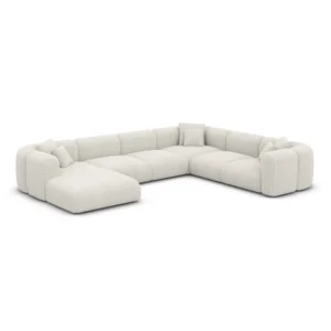 Bouclé U-Form XXL Wohnlandschaft Belio