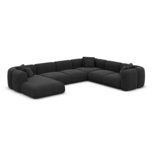 Strukturstoff U-Form XXL Wohnlandschaft Belio