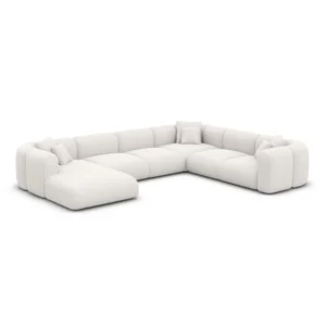 Strukturstoff U-Form XXL Wohnlandschaft Belio