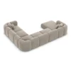 Samtstoff U-Form XXL Wohnlandschaft Belio