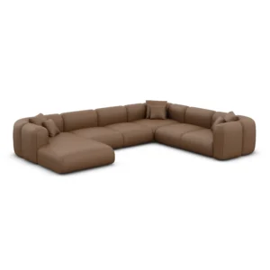 Kunstleder U-Form XXL Wohnlandschaft Belio
