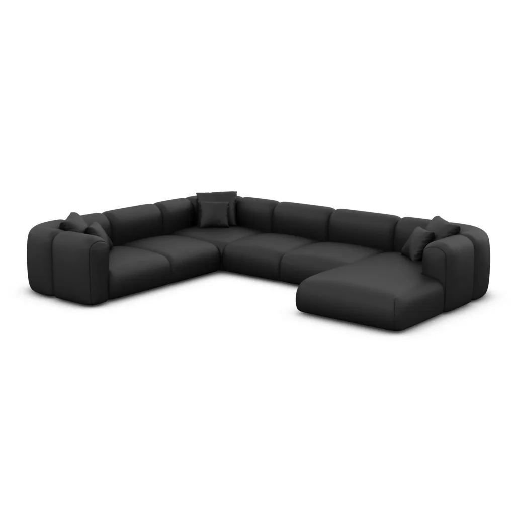 Echtleder U-Form XXL Wohnlandschaft Belio
