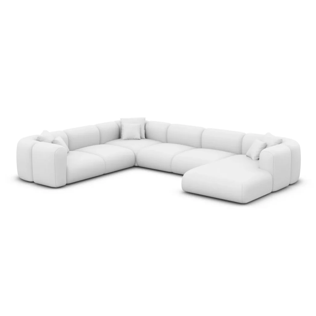 Echtleder U-Form XXL Wohnlandschaft Belio