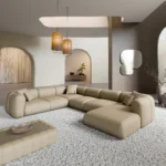 Kunstleder U-Form XXL Wohnlandschaft Belio