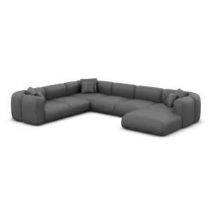 Kunstleder U-Form XXL Wohnlandschaft Belio